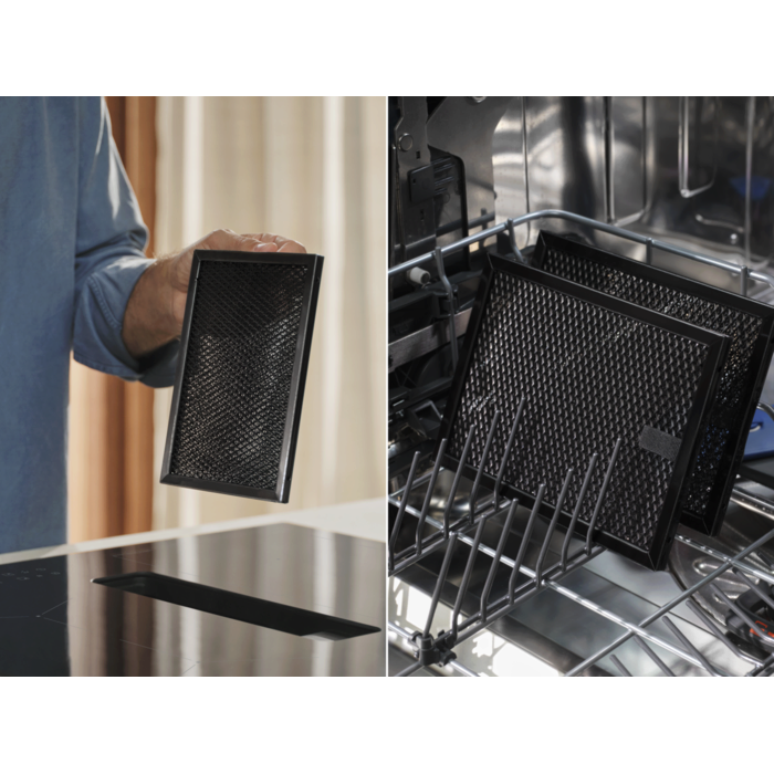 The Grease Filter is easy to clean and keeps kitchen air fresh.