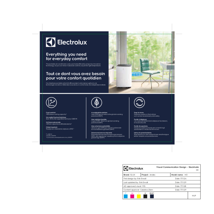 Electrolux - Přenosná klimatizace - EXP34U338CW