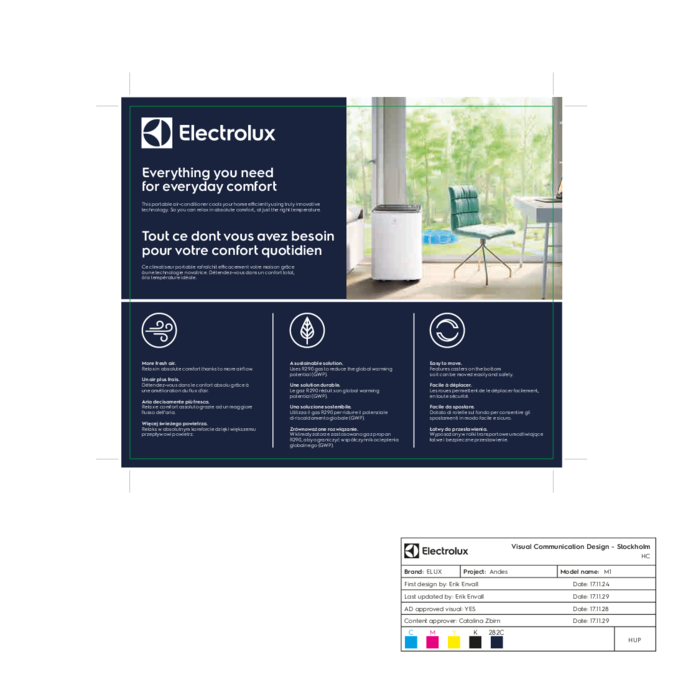Electrolux - Přenosná klimatizace - EXP26U338CW