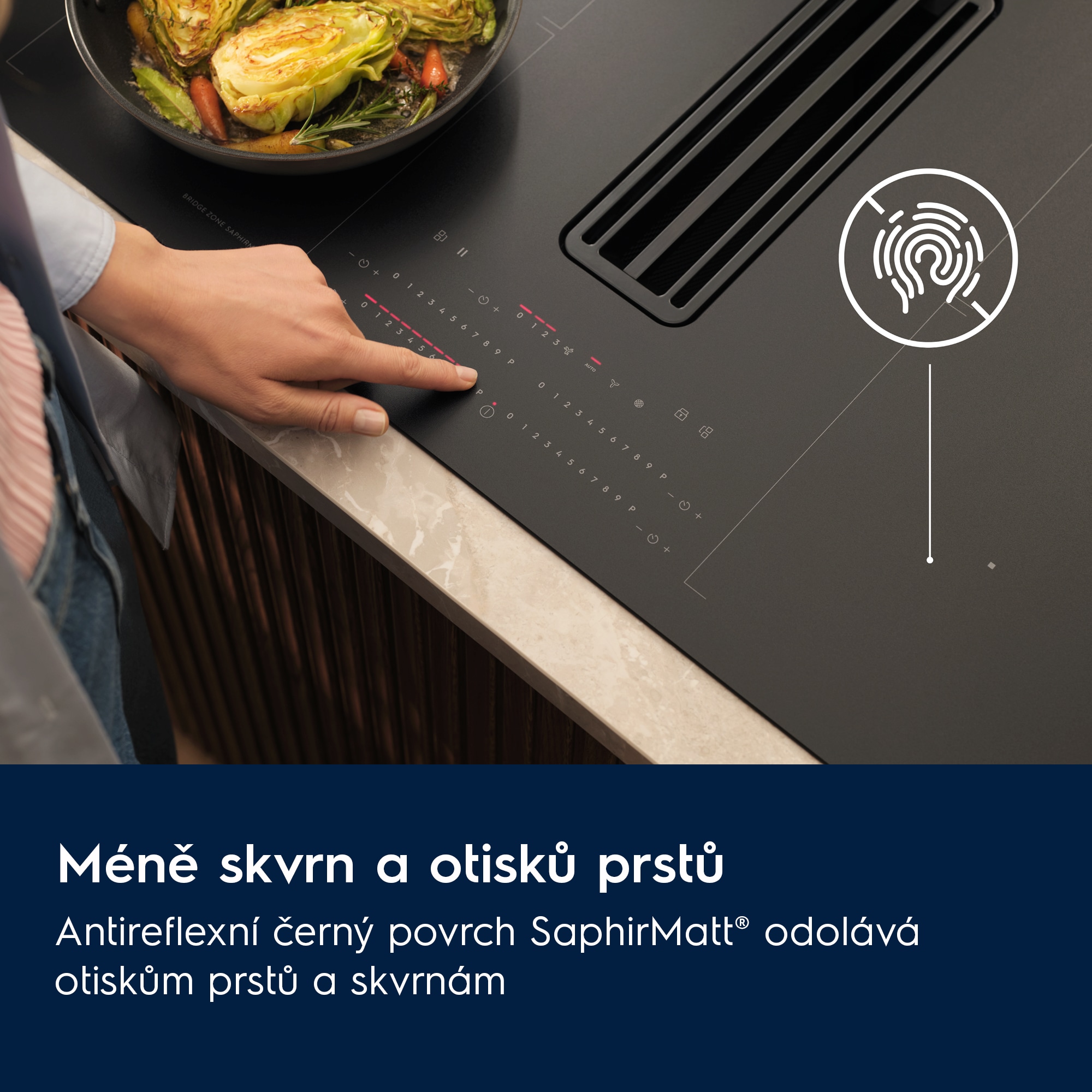 Electrolux - Kombinace varné desky a odsavače - KCC84450CZ