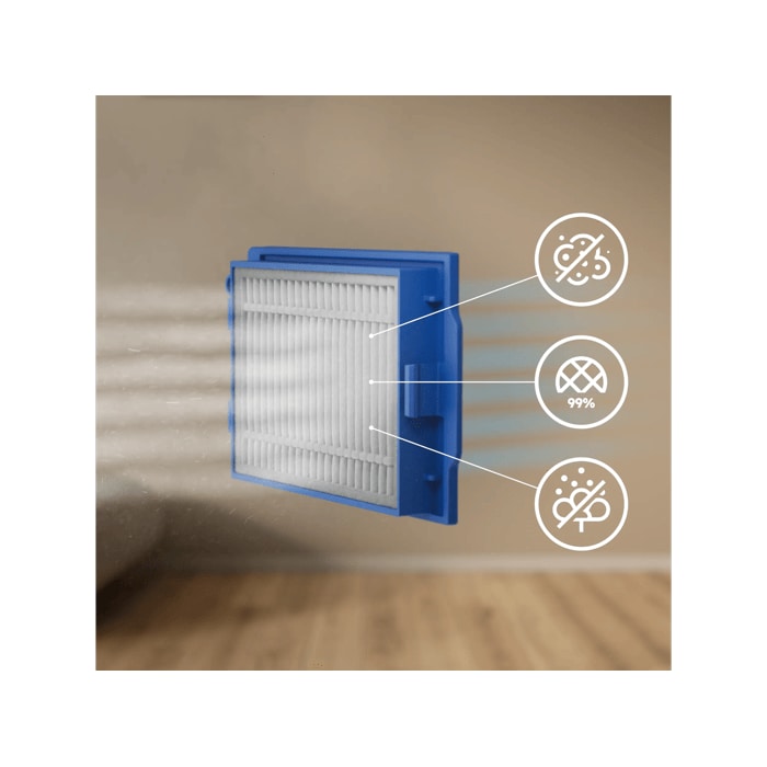 Traps fine dust and dirt to keep your home clean and your air fresher. Disclaimer: Based on external test according to ISO16890-2016:initial fractional efficiency on particle size above 1.0 microns. 