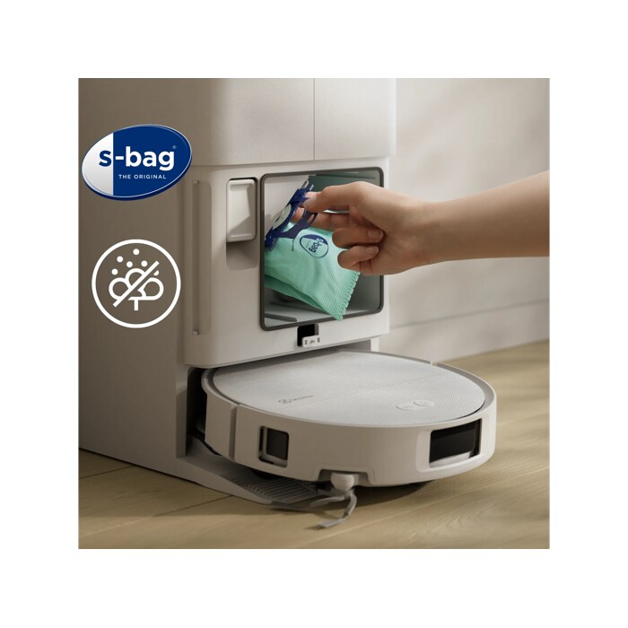 The easy-to-change S-bag Anti-Allergy filters allergens and closes tightly to prevent any contact with dust.