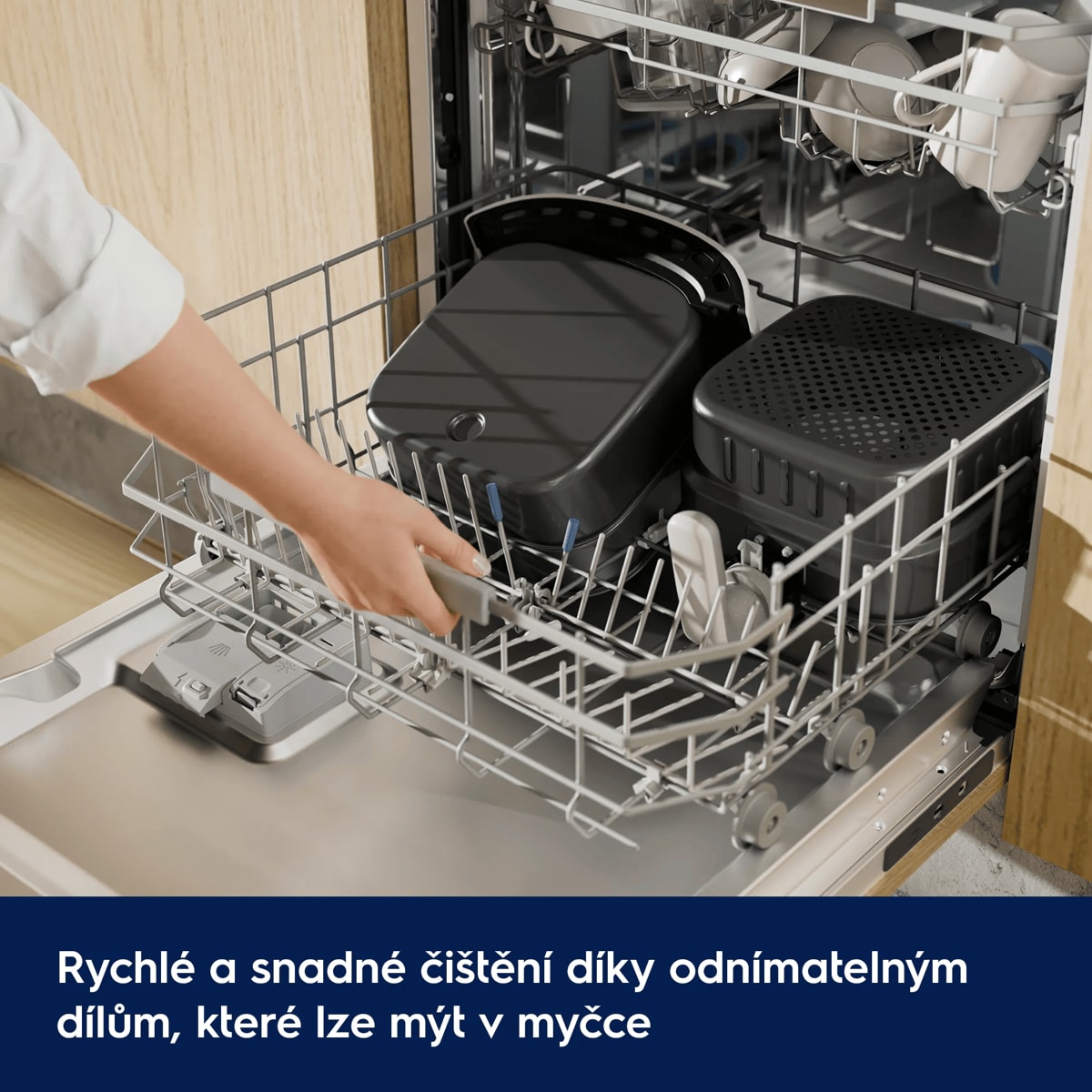 Rychlé a snadné čištění díky odnímatelným dílům, které lze mýt v myčce nebo ručně