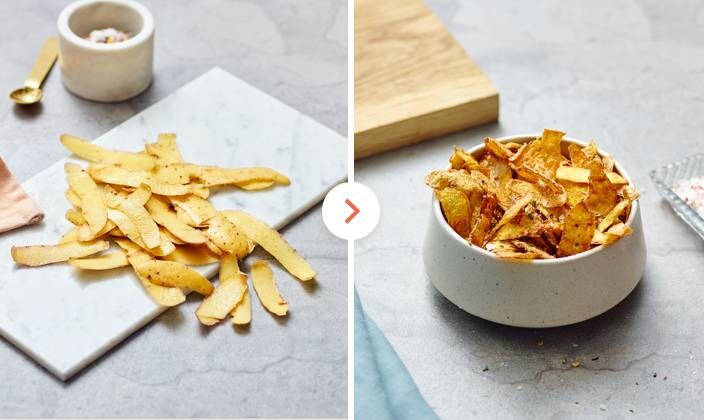 Brambůrky z bramborových slupek