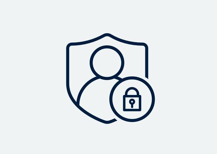 Osoba se zámkem logo