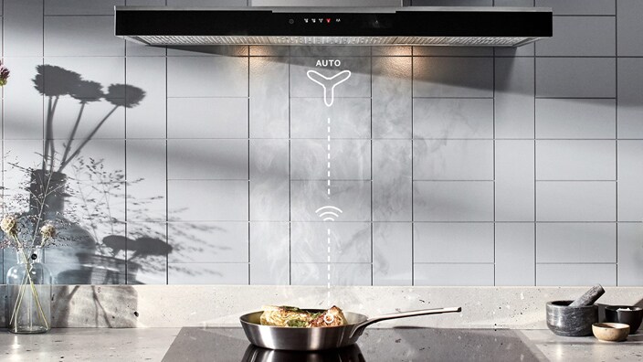 Hob with hob2hood function