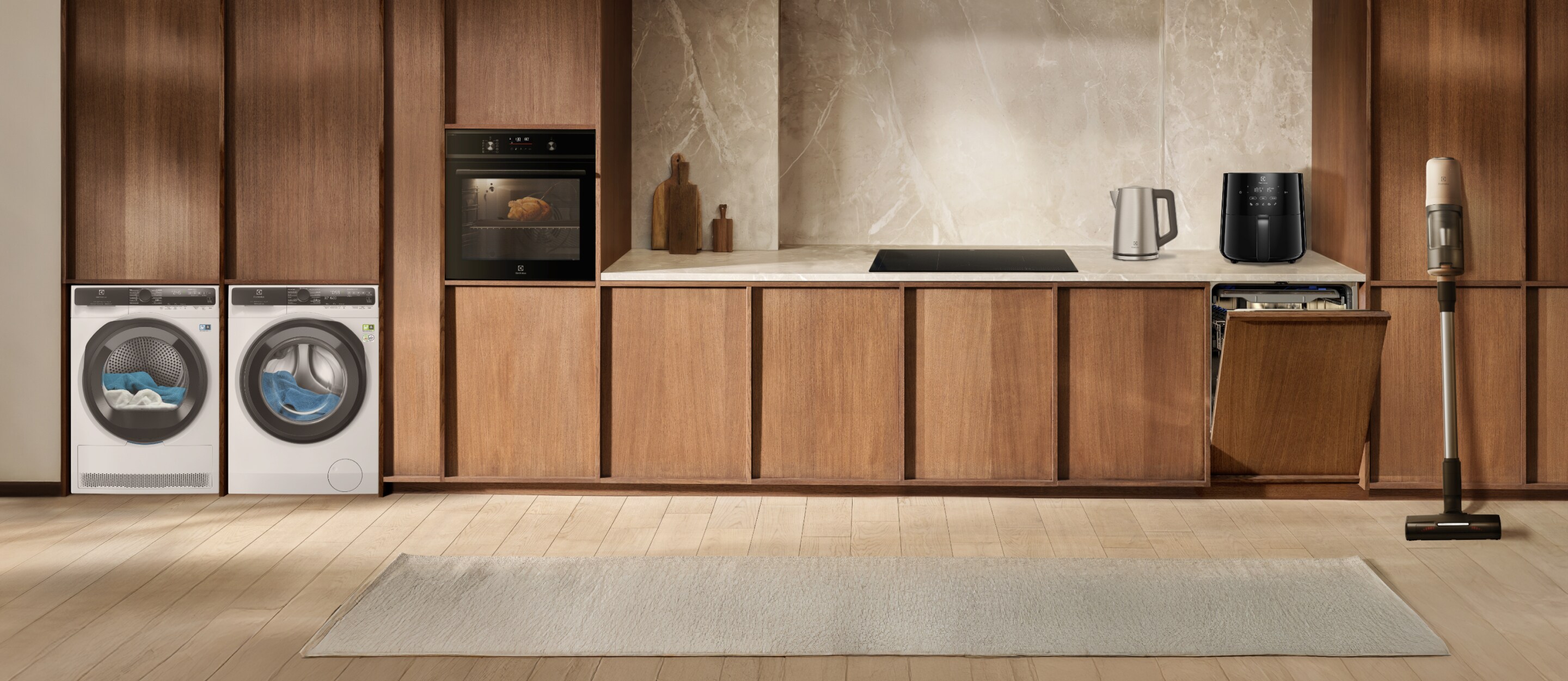 Kuchyň vybavená spotřebiči Electrolux